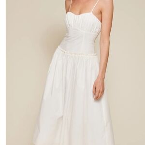 Line & Dot Strapless White Dress